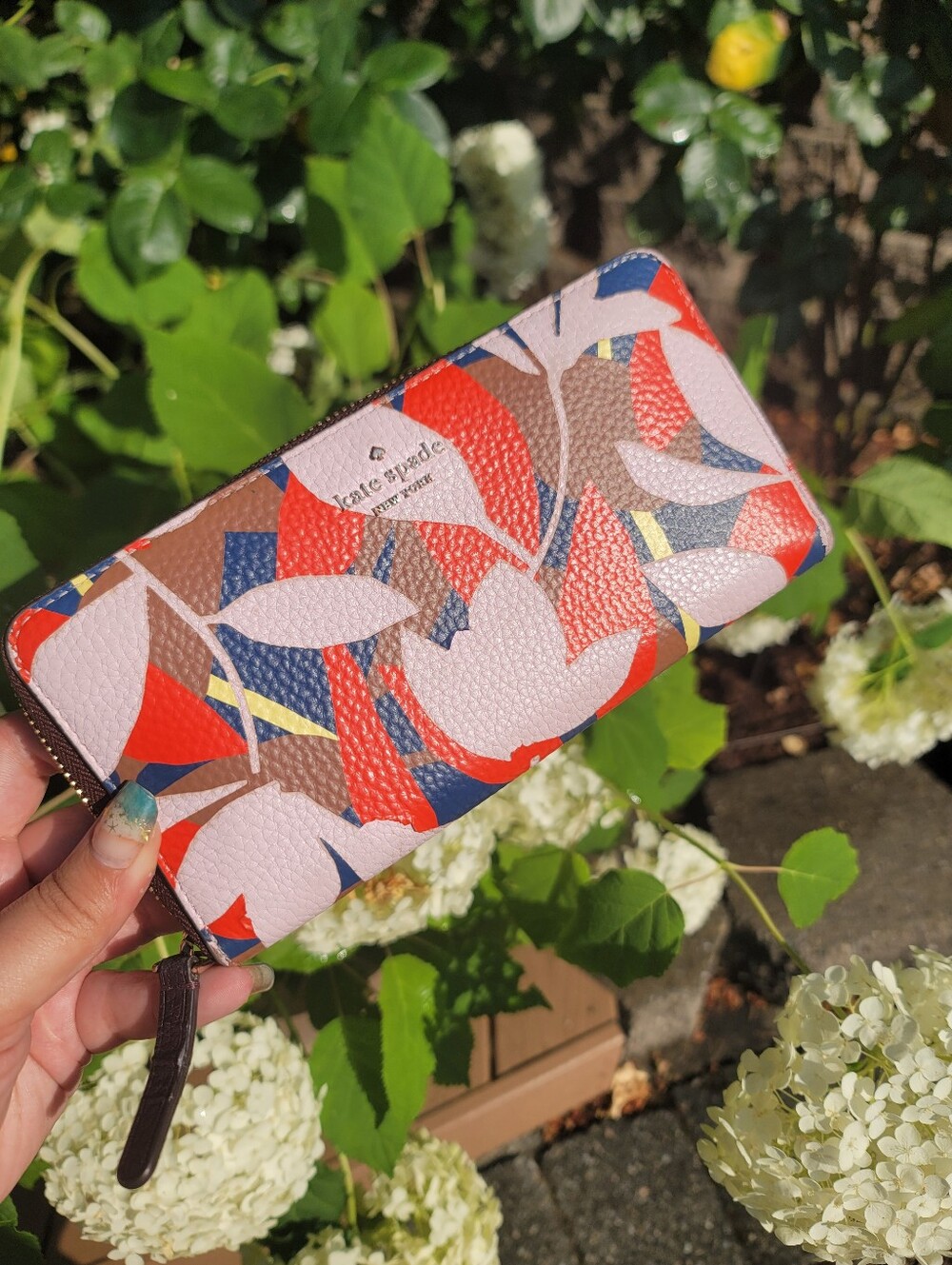 Kate Spade Floral Continental Leather Wallet